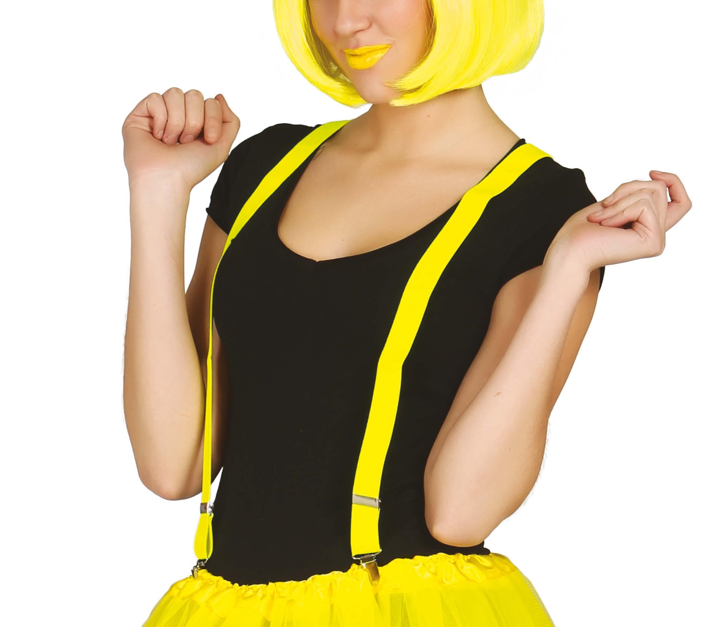 Guirca Fiestas GUI18493 - Yellow Neon Braces