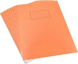 Silvine SV43514 Exercise Book Orange A4 5 mm Squares Pack of 10