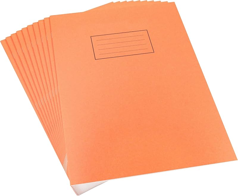 Silvine SV43514 Exercise Book Orange A4 5 mm Squares Pack of 10