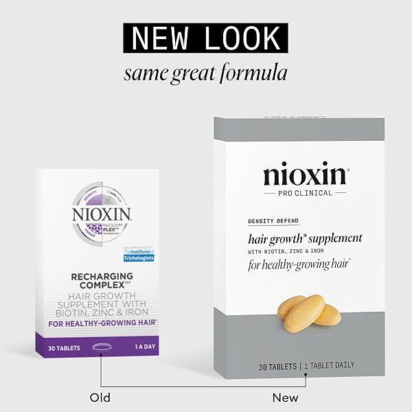 NIOXIN DENSITY DEFEND HAIR GROWTH SUPPLEMENTS | WITH BIOTIN, ZINC AND IRON | FOR HAIR GROWTH AND THICKNESS | 30 TABLETS