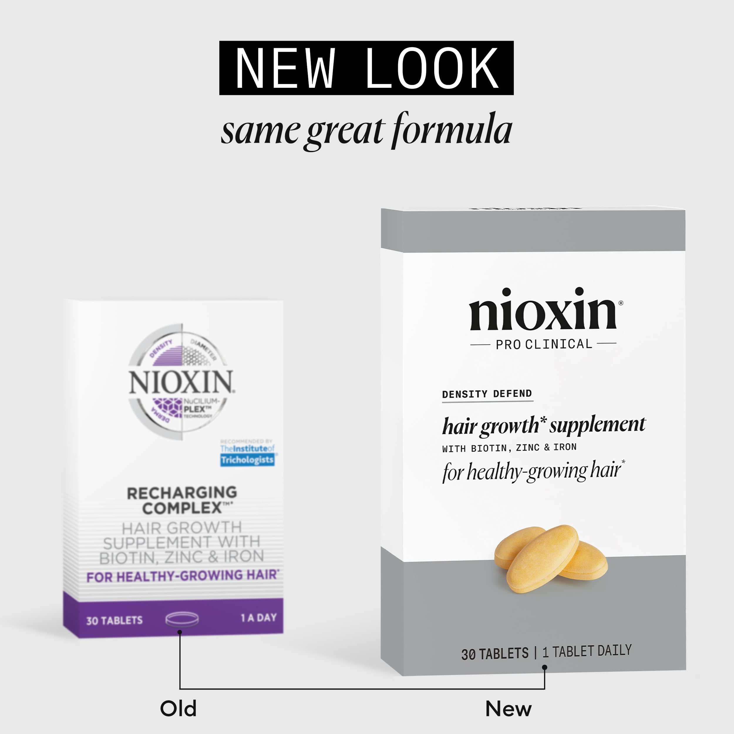 NIOXIN Density Defend Hair Growth Supplements | with Biotin, Zinc and Iron | for Hair Growth and Thickness | 30 Tablets