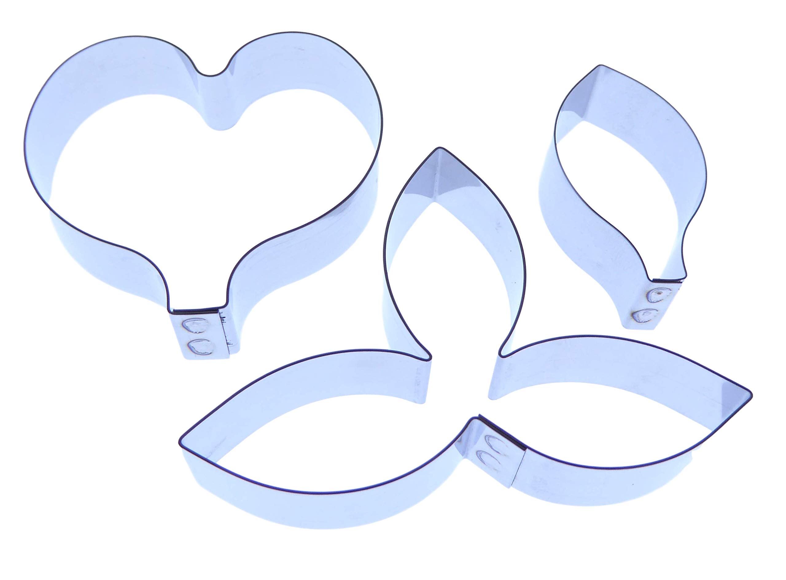 Valley Cutter Company Miltonia Orchid (Pansy Orchid) Set of 3 Stainless Steel Sugarcraft Cutters