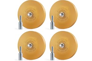 Shawya 4 Pack Decal Remover Eraser Wheel Rubber Eraser Wheel Adhesive Remover Wheel for Cars Sticker Remover Tool Removes Pinstripe Stripe Vinyl Tape and Graphic