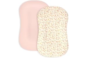 Hooyax Baby Lounger Cover 2-Pack, Ultra-Soft Stretchable Slipcover Fits Snuggle Me & Infant Loungers, Skin-Friendly Newborn L