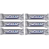 Zero Candy Bars 12 Pack 1.85 oz Each Caramel, Peanut, and Almond Nougat Covered with White Fudge Classic Retro Chocolate-Free Candy Bar