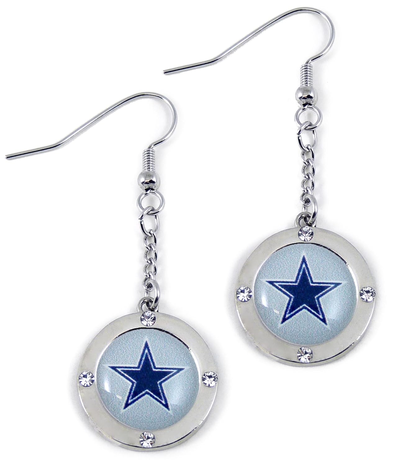 NFL Dallas Cowboys Crystal Dangle Earrings