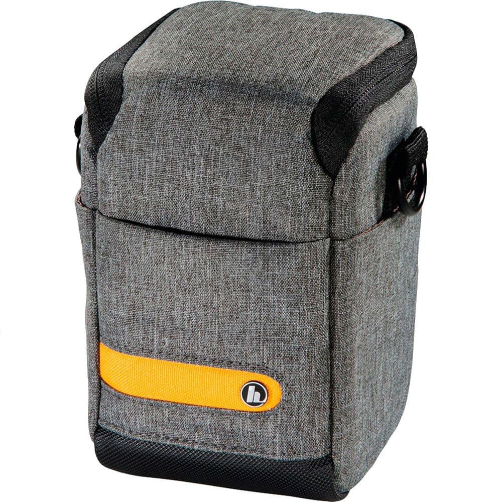 Hama "Terra Camera Bag Made of Recycled Polyester (Photo Bag for Digital Camera with Lens 8 x 7.5 x 13 cm, Shoulder Bag, Belt Loop for Bum Bag) Grey