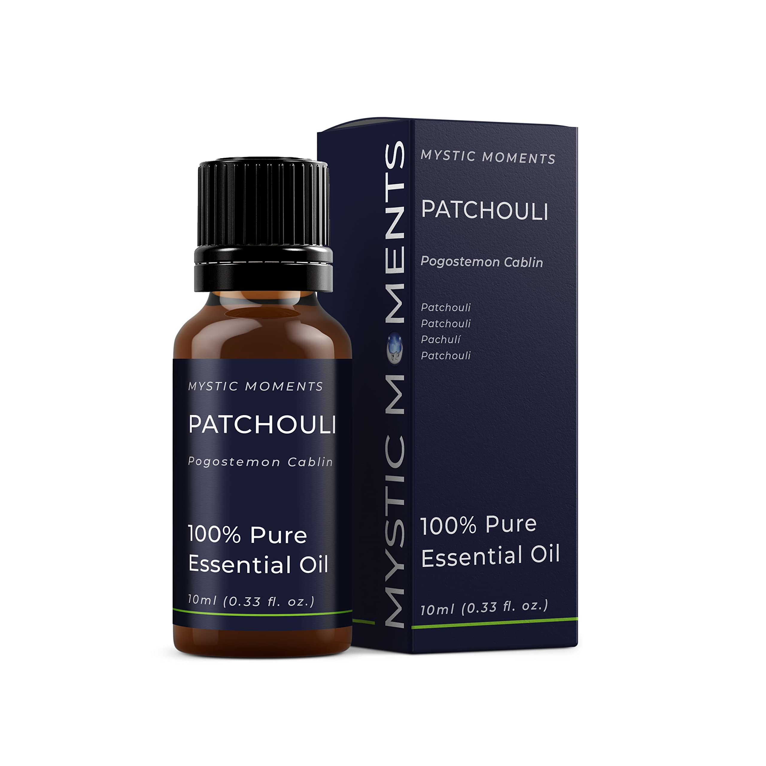 Mystic Moments | Patchouli Essential Oil (Pogostemon cablin) 10ml | Rich Earthy Woody Aroma for Grounding Aromatherapy & Long-Lasting Diffuser Blends | Vegan & Natural