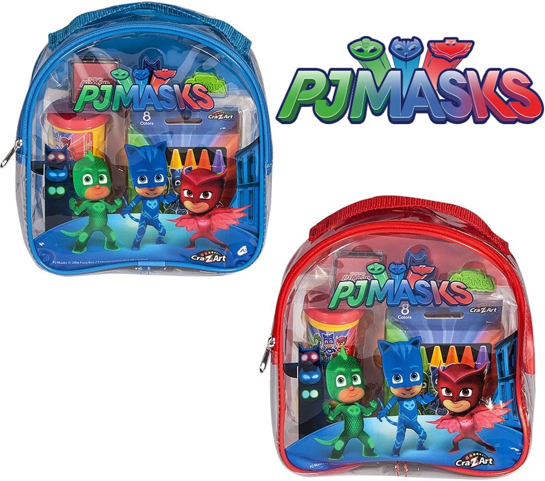 Warp Gadgets Bundle - 2 CRA-Z-Art Pj Masks Coloring and Activity Set Backpacks Red and Blue (2 Items)