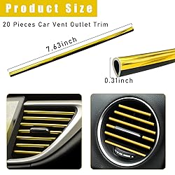 Kewucn 20 PCS Car Air Conditioner Vent Decorative