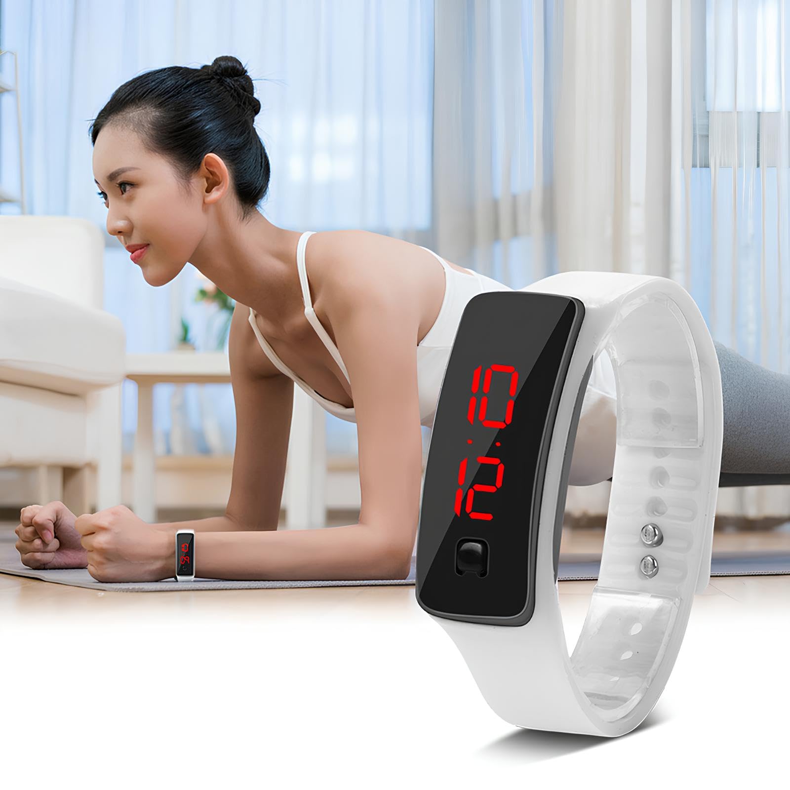 Outdoor Sport Wristwatches,Electronic Elderly Children Fitness Tracker Smart Wristband Outdoor Sports Watch Clasp, Waterproof LED Wristwatch LED Digital Repair Tools & Kits Accessories