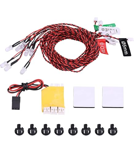 E-flite – Kit De Lumières Universel EFLA600 – Contrôleur 3-5,5 V – Jusqu'à 16 LED – Interrupteur Par Récepteur – Pièce Détachée
