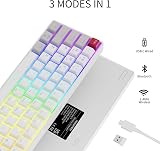 NEWMEN GM610 Wireless 60% Mechanical Keyboard Red Switch USB-C Bluetooth 2.4Ghz view 2