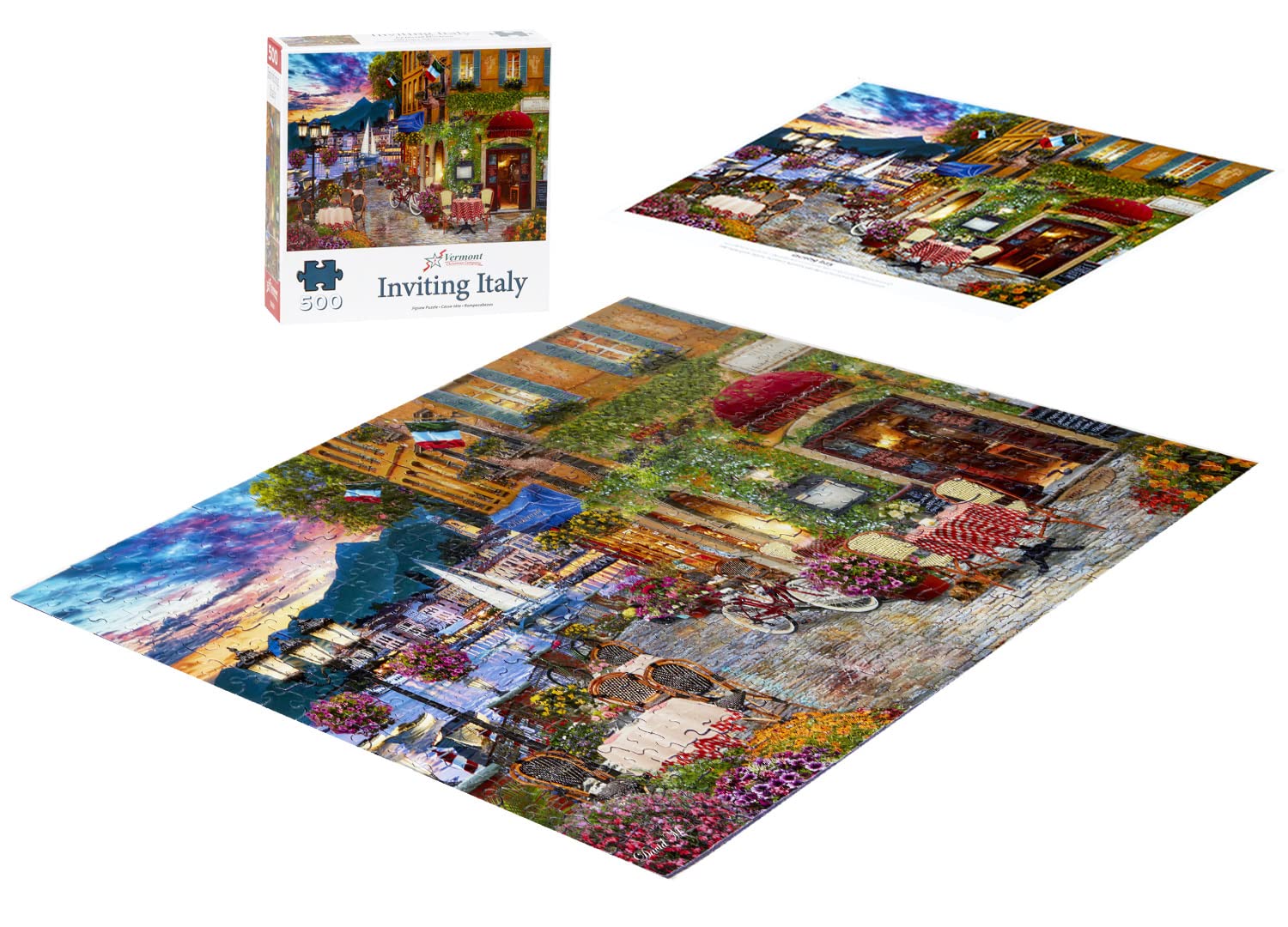 Vermont Christmas Company Inviting Italy Jigsaw Puzzle 500 Piece