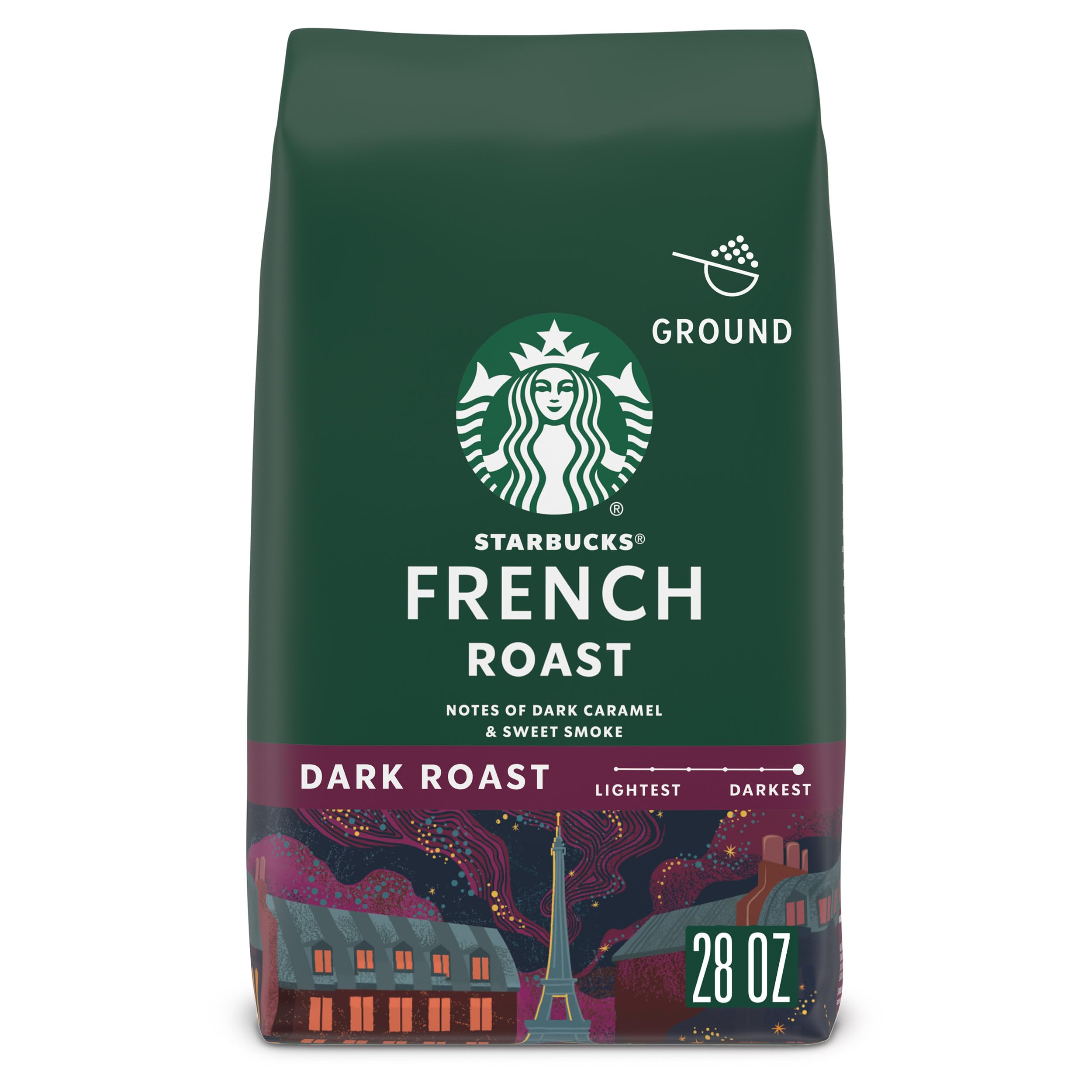 Starbucks French Roast Dark Roast Ground Coffee, 793g Bag