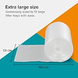Vivo Technologies 30 Extra Large Cat Litter Tray Liners Roll 103x53cm view 6