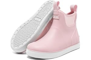 LEZZGLT Kids Deck Boots,Waterproof Ankle Rain Boots for Boys and Girls Non-Slip High-Performance Rubber Boots Water Shoes Child Chelsea Booties for Fishing, Boating, Camping, Farming,Garden, School Play