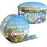 Hutisyoe Bird Scare Tape Ribbon(524FT) - Reflective Tape for Birds - Keep Birds Away Outdoor - Scare Tape for Bird Control - Double Side Ribbon, Scare Geese, Pigeon, Duck, Woodpecke- Yard Decoration