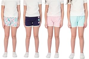 Star Ride Sweet Butterfly 4PK Girls Athletic Shorts, Dolphin Yoga Shorts, Girls Workout Clothes