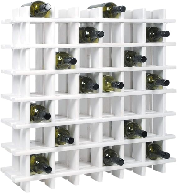 Modular Wine rack / bottle rack system PRIMAVINO, solid wood, white