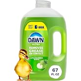 Dawn Ultra Dish Soap Refill Jug, Large Size Liquid Dishwashing Detergent, Powerful Dish Soap for Grease, Apple Blossom Scent, 67oz