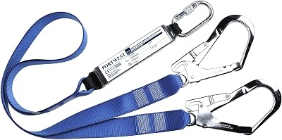 Portwest FP51 Safety Lanyard Double Webbing with Shock Absorber 1.8m