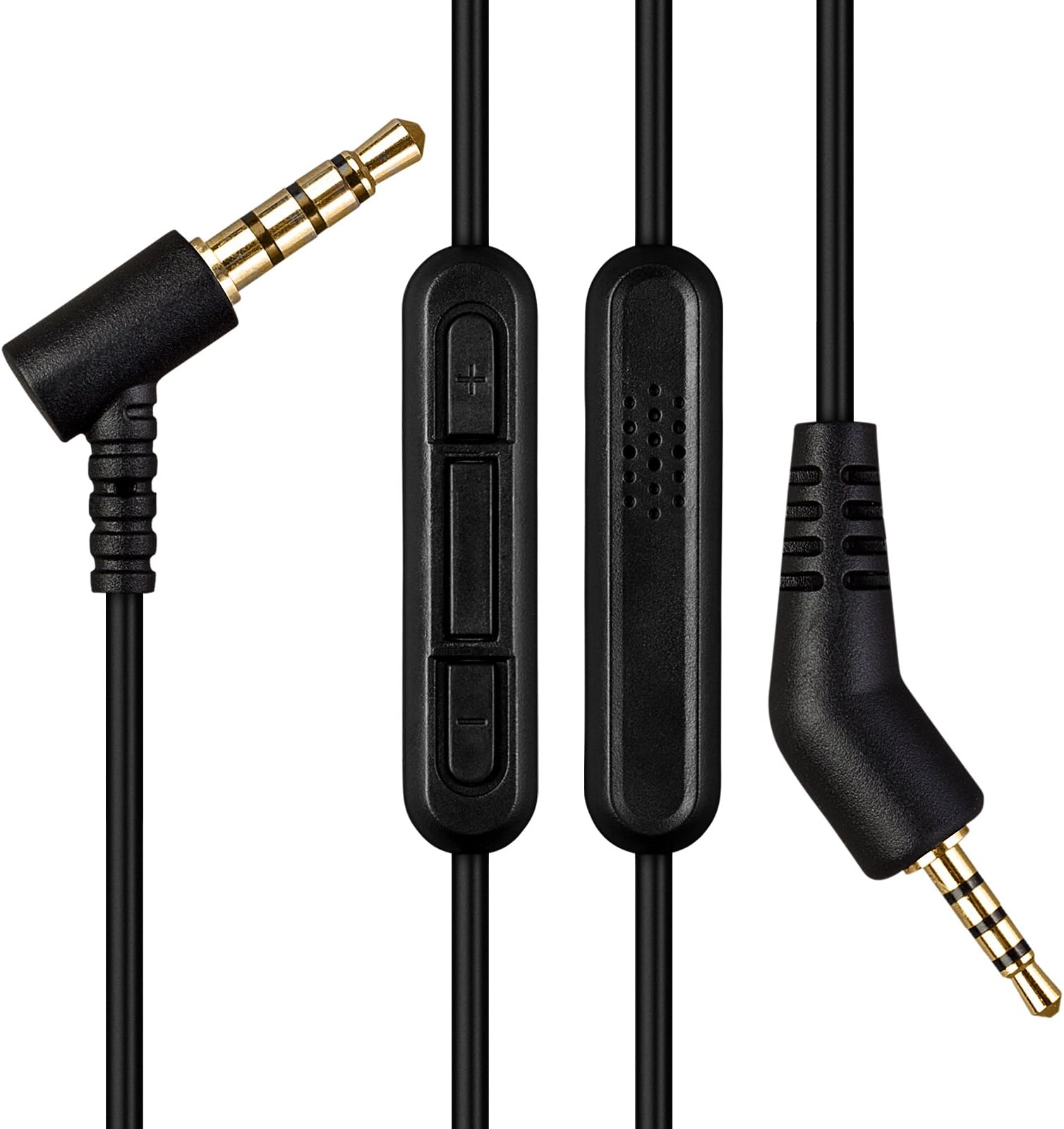 Bose QC3 Gold Plated Replacement Cable - 1.5m Renewal Lead With Inline Remote & Microphone for Bose QuietComfort 3 (QC3) Headphones - GOLD PLATED