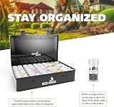 CraftSaints Seed Organizer Storage Box with 60 Bottles & Labels view 4