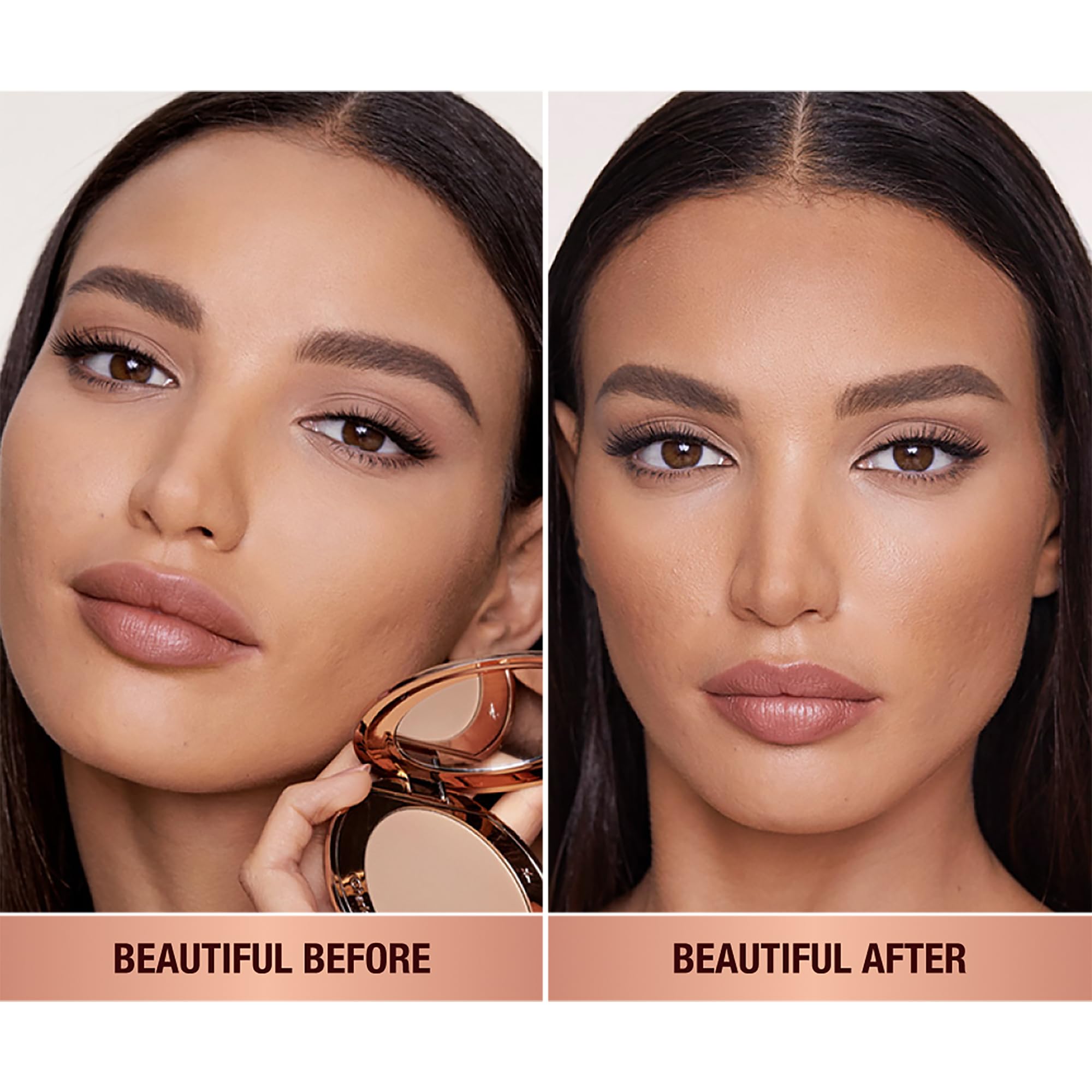 Charlotte Tilbury Airbrush Matte Bronzer - Smoothing & Blurring Powder Bronzer with an Airbrush Finish - Refillable Makeup Infused with Silky Mica & Hyaluronic Acid