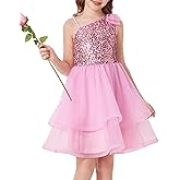 GRACE KARIN Girls Party Sequin Formal Dress 7-14Y Birthday Dance Graduation Sparkly Pageant Dresses Wedding Flower Girl Dress