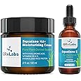 QRxLabs Pure Plant-Based Squalane Duo: Oil & Cream. Certified Organic ECOCERT/USDA, Sugarcane-derived. Nourishes Face, Body, Skin, & Hair - 2 fl oz / 60 ml eac