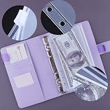 HAUTOCO A6 Budget Binder with Zipper Envelopes Purple Budget Planner view 5