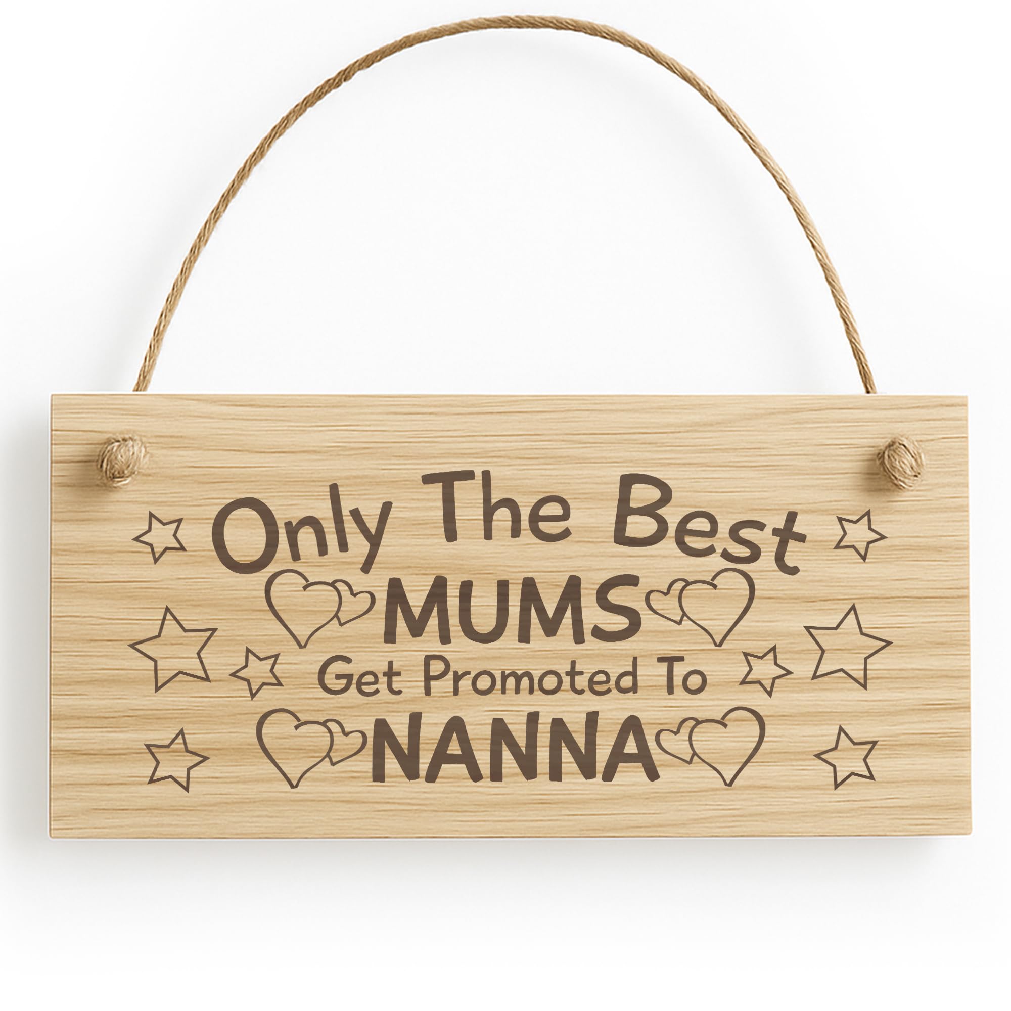 Red Ocean Only The Best Mums Get Promoted To Nanna Plaque Wooden Mothers Day Sign Mother Grandmother Grandma Granny Nan Mum Gift Present