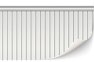 TEXTURKONTOR 3 Sheets Self-Adhesive Wall Cladding for Dollhouse 1:12 Scale (Wood Paneled Wall (Blank))