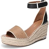 DREAM PAIRS Women's Wedge Sandals Open Toe Espadrilles Sandals Comfortable Dressy Ankle Strap Platform Sandals Suitable for Work Beach Summer Shoes