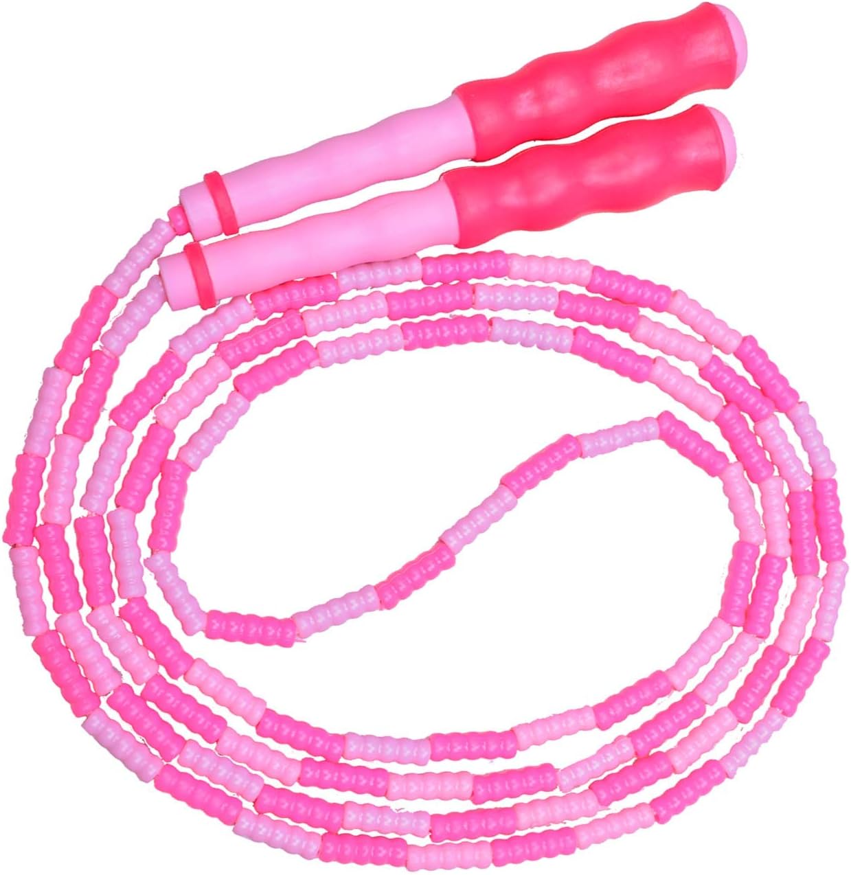 (pink) Jump Rope, Soft Beads Segment Jump Rope, SporstandFitness