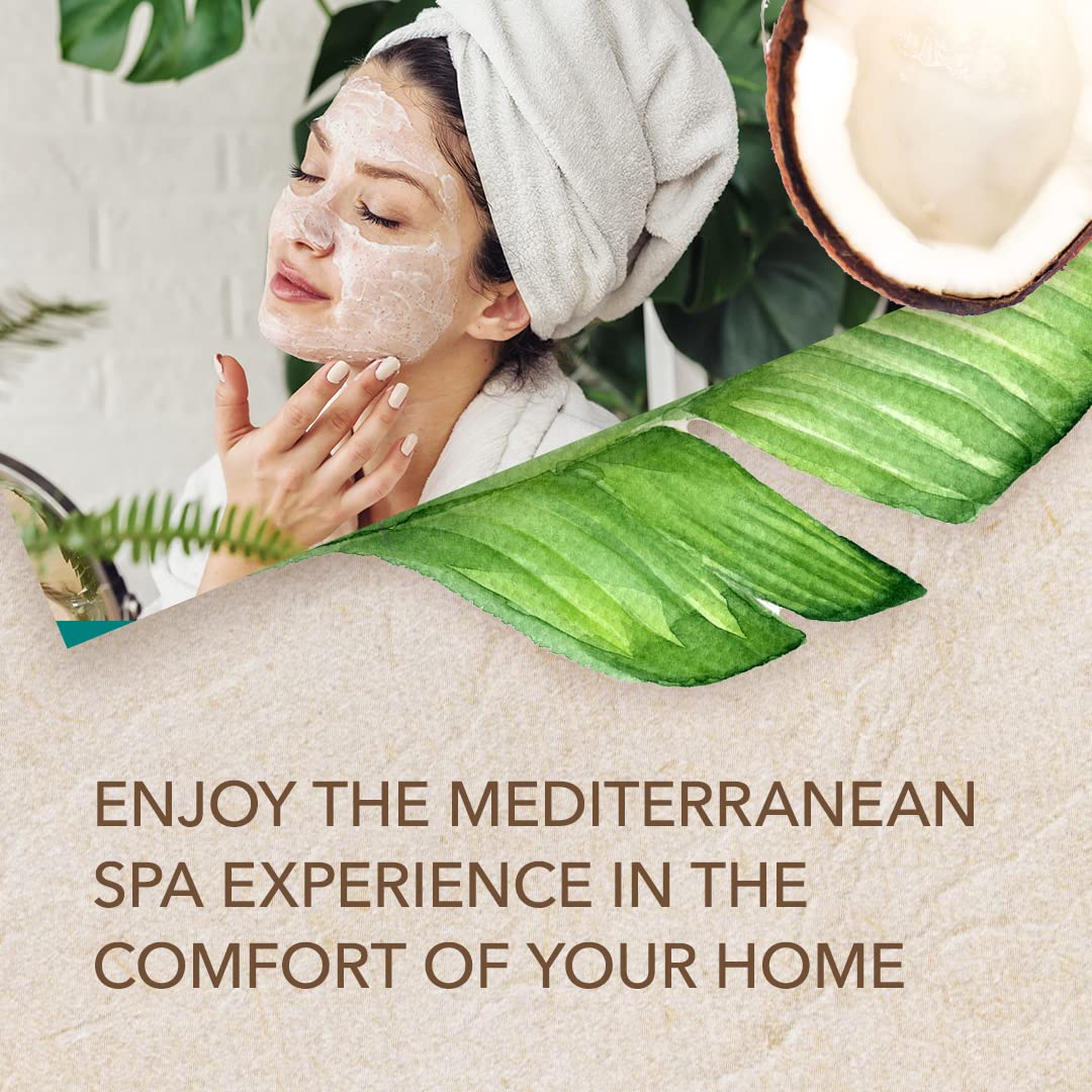 O NATURALS Exfoliating Coconut Oil Dead Sea Salt Deep-Cleansing Face & Body Scrub. Anti-Cellulite Tones Helps Oily Skin, Acne, Ingrown Hairs & Dead Skin Remover. Essential Oils, Sweet Almond 18oz