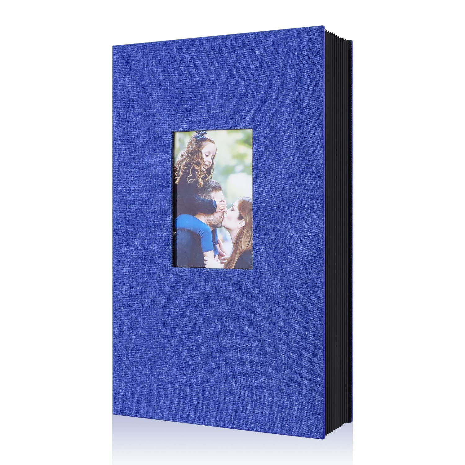 Benjia Photo Album 6x4 Slip in, Linen 300 Pockets Photo Albums Holds Landscape Only 10x15cm Picture Blue