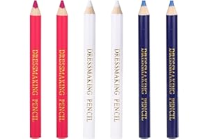 6pcs Fabric Markers for Sewing Pen, Water Soluble Tailors Chalk Fabric Pencil for Dressmaking Quilting Embroidery DIY Crafts 