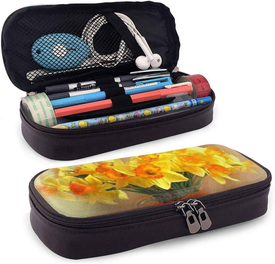 Amazon Co Jp 黄色いスイセンとグレープフルーツ ペンケース 学生 小学生 中学生 高校生文具 筆箱 化粧品の袋 おしゃれ かっこいい 大容量 多機能 便利 人気 デザイン ホーム キッチン