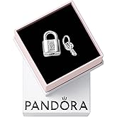 PANDORA Padlock and Key Dangle Charm - Compatible Moments - Stunning Women's Jewelry - Gift for Her - Made with Sterling Silver & Cubic Zirconia - With Gift Box