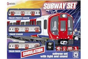 Electric Subway Toy - 40x30.5x7cm Retro Train Play, Educational Track Train, Toddler Play Toy | Electric Subway Sound Light S