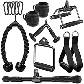 WNOEY Solid Cable Machine Attachment, Cable Attachments for Gym, Gym Cable Attachments, Cable Machine Attachments Set
