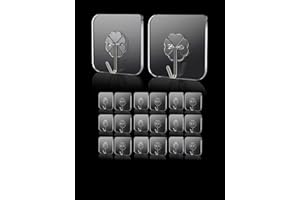 Adhesive Wall Hooks 30-Pack for Hanging Heavy Duty 13 lbs Hooks for Walls No Damage, Towel Sticky Clear Hooks, Waterproof, Ho