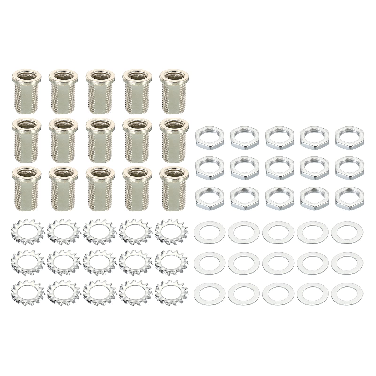 PATIKIL M10 Thread 16mm Tall Round Head Hollow Screw Bolts, 4 in 1 / 40Pieces Through Hole Bolt Chandelier Fasteners with Round Head Nut and Gasket