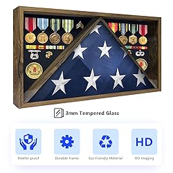 DecoWoodo Memorial Flag Display Case for 5' x
