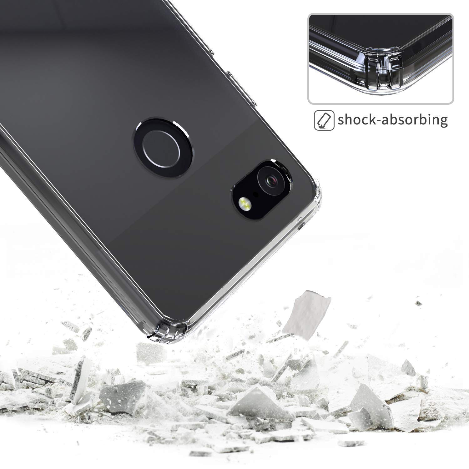 Google Pixel 3 XL Case, Androgate Transparent Slim Soft TPU Cover Bumper Case for Google Pixel XL3, Clear