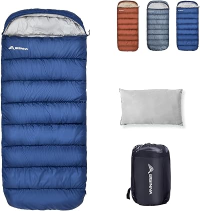 BISINNA XXL Sleeping Bag for Big and Tall Adults 3-4 Season Large Wide 230x100cm