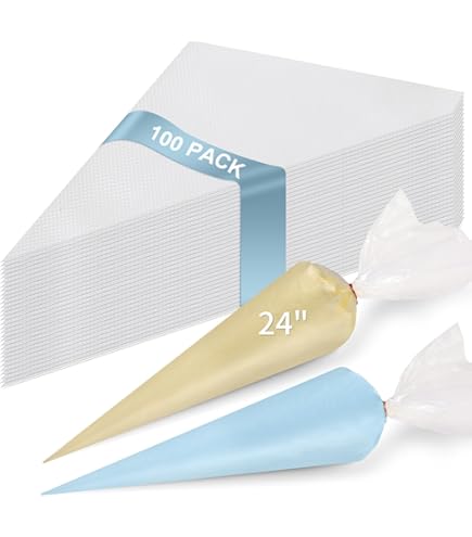 Kit per Decorazione Torte Con sac à poche e Beccucci, 6 Beccucci in Acciaio Inox, 1 sac à poche Riutilizzabile in Silicone per Pasticceria, 2 Fascette