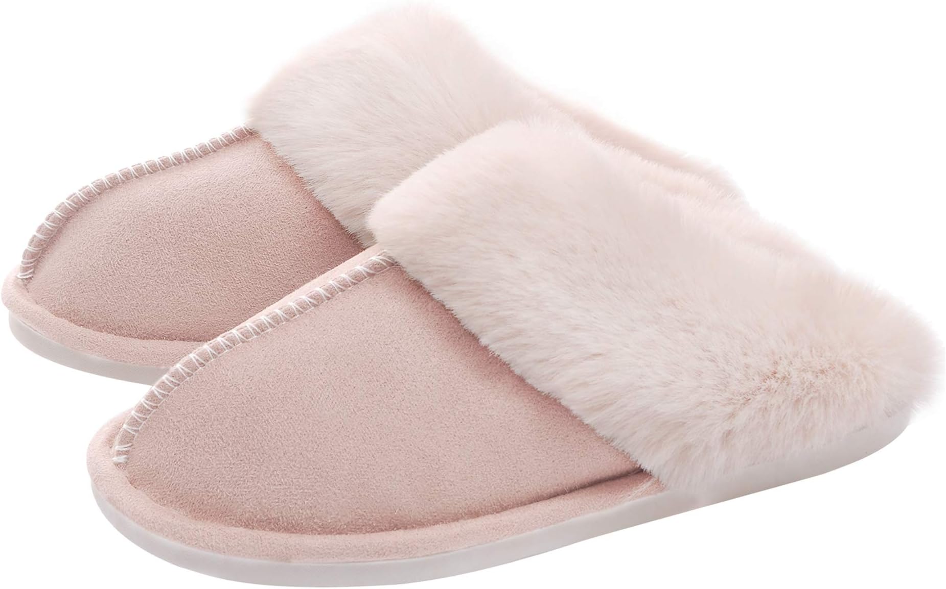 WATMAIDWomen's House Slippers Memory Foam Fluffy Soft Slippers, Slip on Winter Warm Shoes for Women